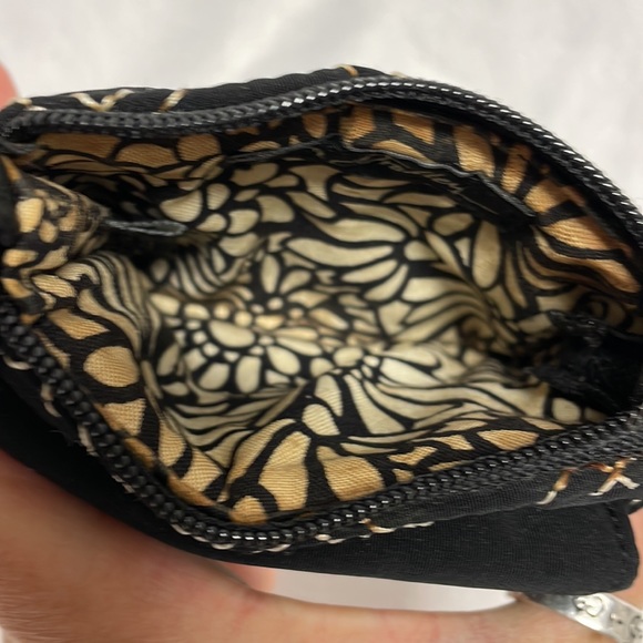 Vera Bradley Black White Keychain Change Purse - Picture 3 of 4